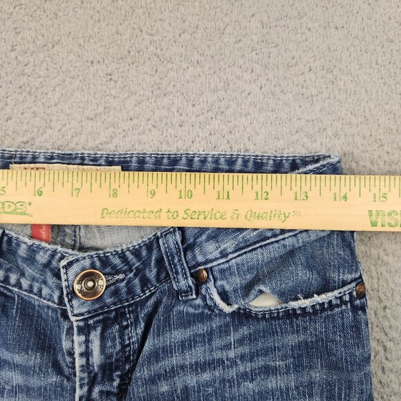 BKE Denim Jeans Womens 29 Blue Sabrina Boot Low Rise Thick Stitch Pocket Stretch - Picture 3 of 11